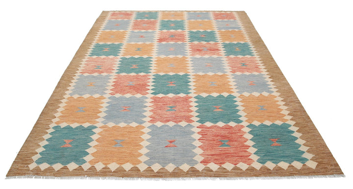Kilim 6’ 8″ x 9’ 10” - No. AV76717 - ALRUG Rug Store