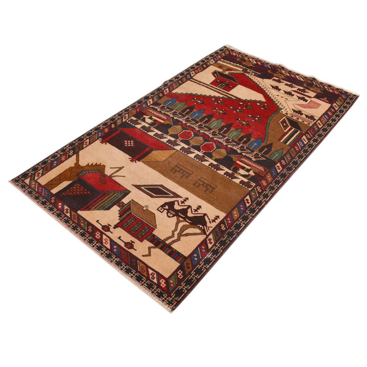Pictorial Rug 3' 6" x 6' 2" - No. AL79814