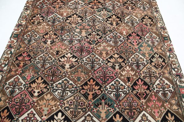 Brown Afghan Bakhtiari Rug 6'7" x 9'6" Hand-Knotted view 13