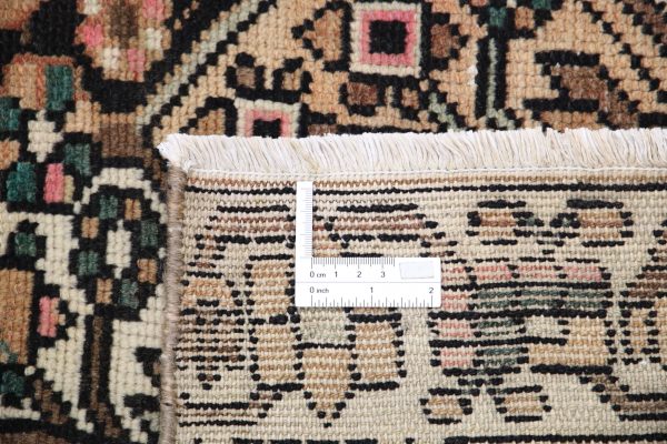 Brown Afghan Bakhtiari Rug 6'7" x 9'6" Hand-Knotted reverse