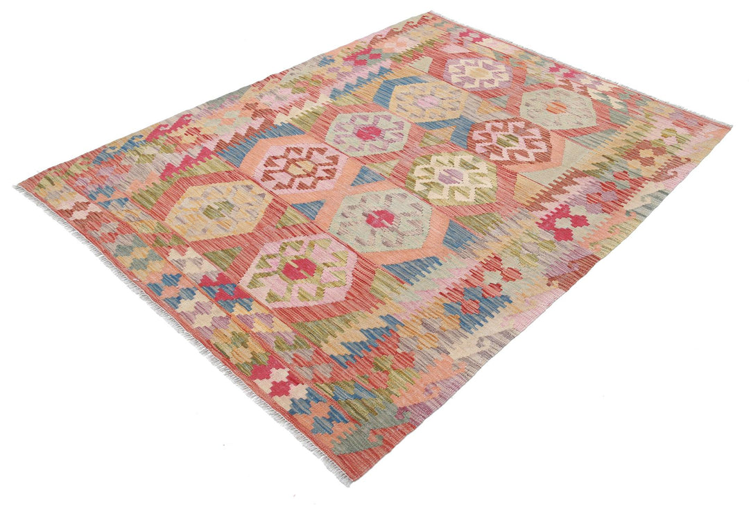 Kilim 5’ 0″ x 6’ 4″ - No. AV85822 - ALRUG Rug Store