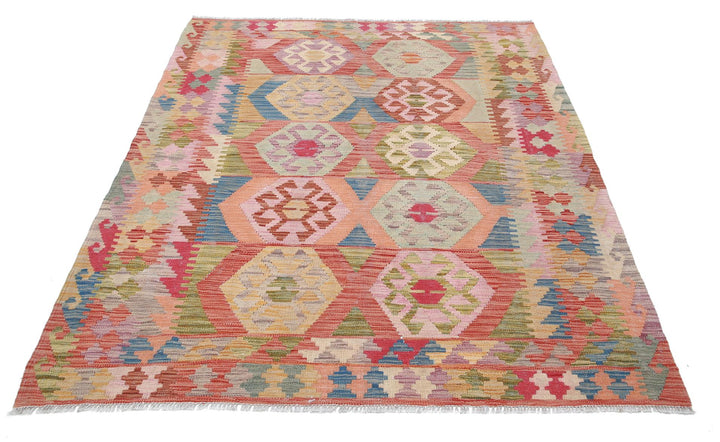 Kilim 5’ 0″ x 6’ 4″ - No. AV85822 - ALRUG Rug Store