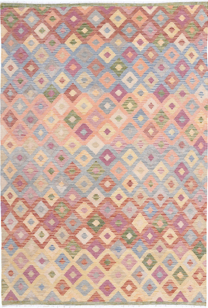Kilim 6’ 6″ x 9’ 9″ - No. AV80698 - ALRUG Rug Store