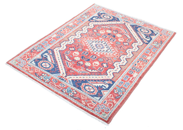 Kazak 3’ 4″ x 4’ 4″ - No. AV40010 - ALRUG Rug Store