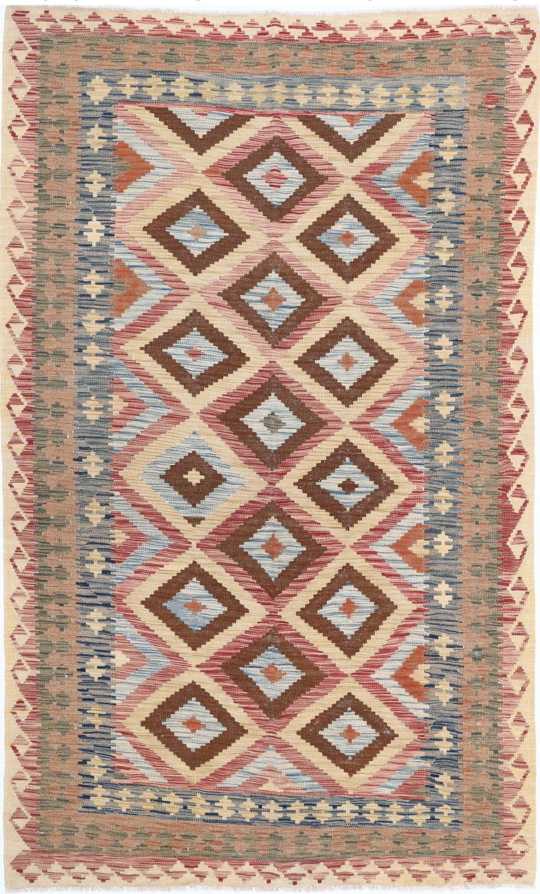 Kilim 4’ 10” x 7’ 9″ - No. AV38915 - ALRUG Rug Store