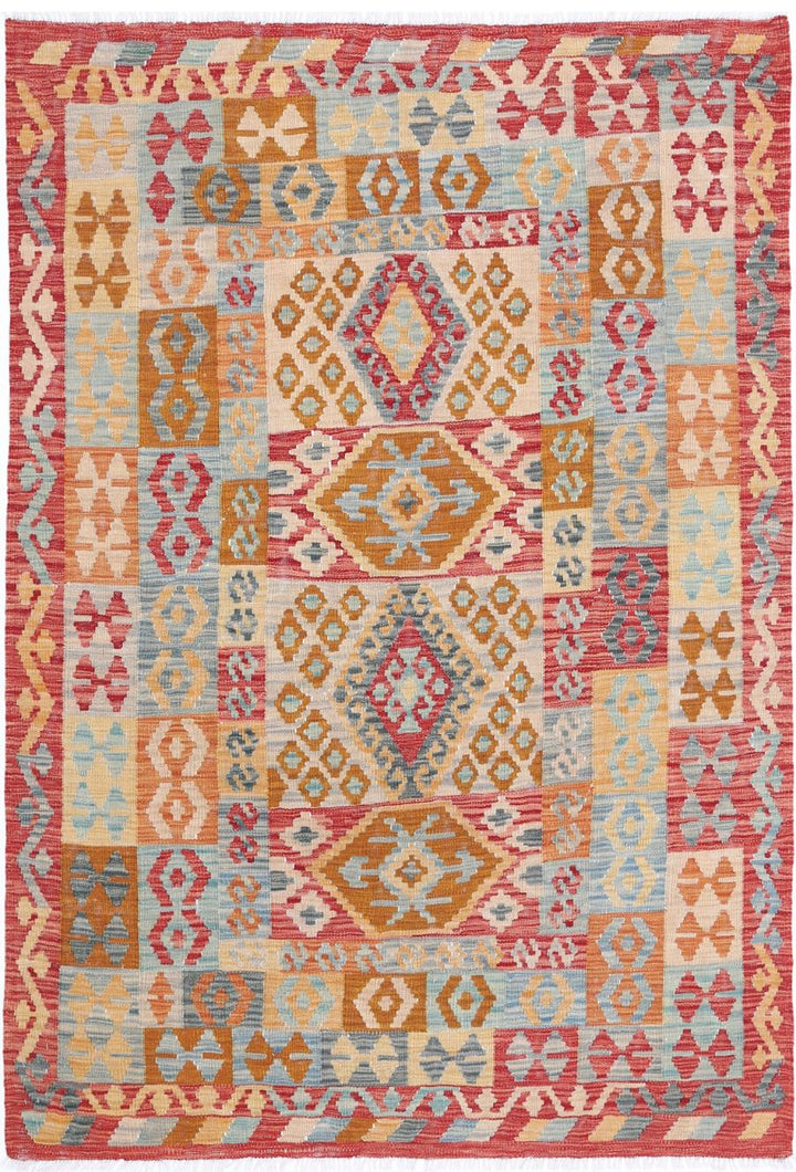Kilim 4’ 8″ x 6’ 9″ - No. AV14301 - ALRUG Rug Store