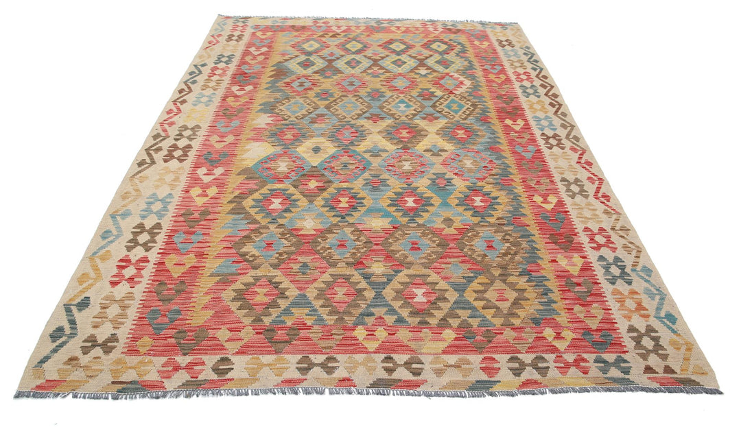 Kilim 6’ 4″ x 9’ 8″ - No. AV63385 - ALRUG Rug Store