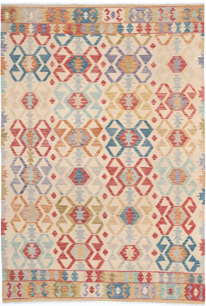 Kilim 6’ 4″ x 9’ 8″ - No. AV46967 - ALRUG Rug Store