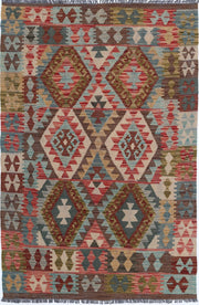 Kilim 3’ 3″ x 4’ 9″ - No. AV63032 - ALRUG Rug Store