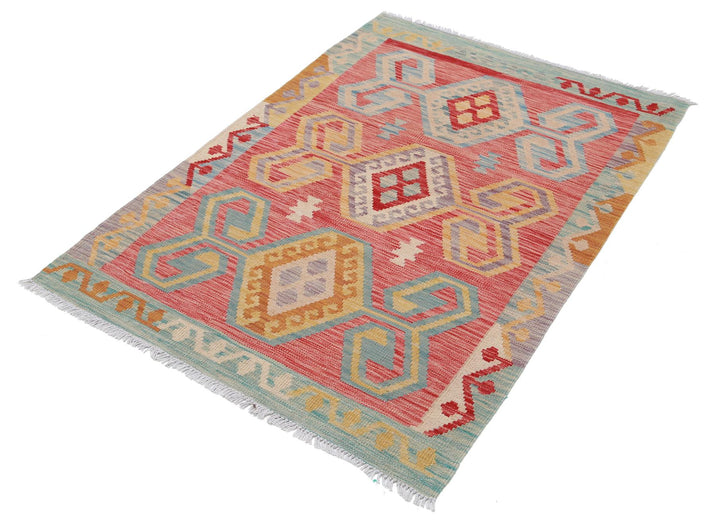 Kilim 3’ 5″ x 4’ 10” - No. AV80080 - ALRUG Rug Store