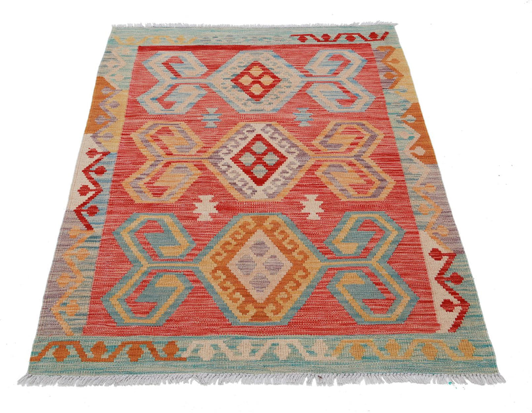 Kilim 3’ 5″ x 4’ 10” - No. AV80080 - ALRUG Rug Store
