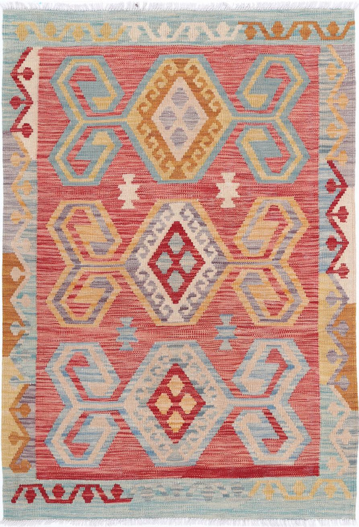 Kilim 3’ 5″ x 4’ 10” - No. AV80080 - ALRUG Rug Store
