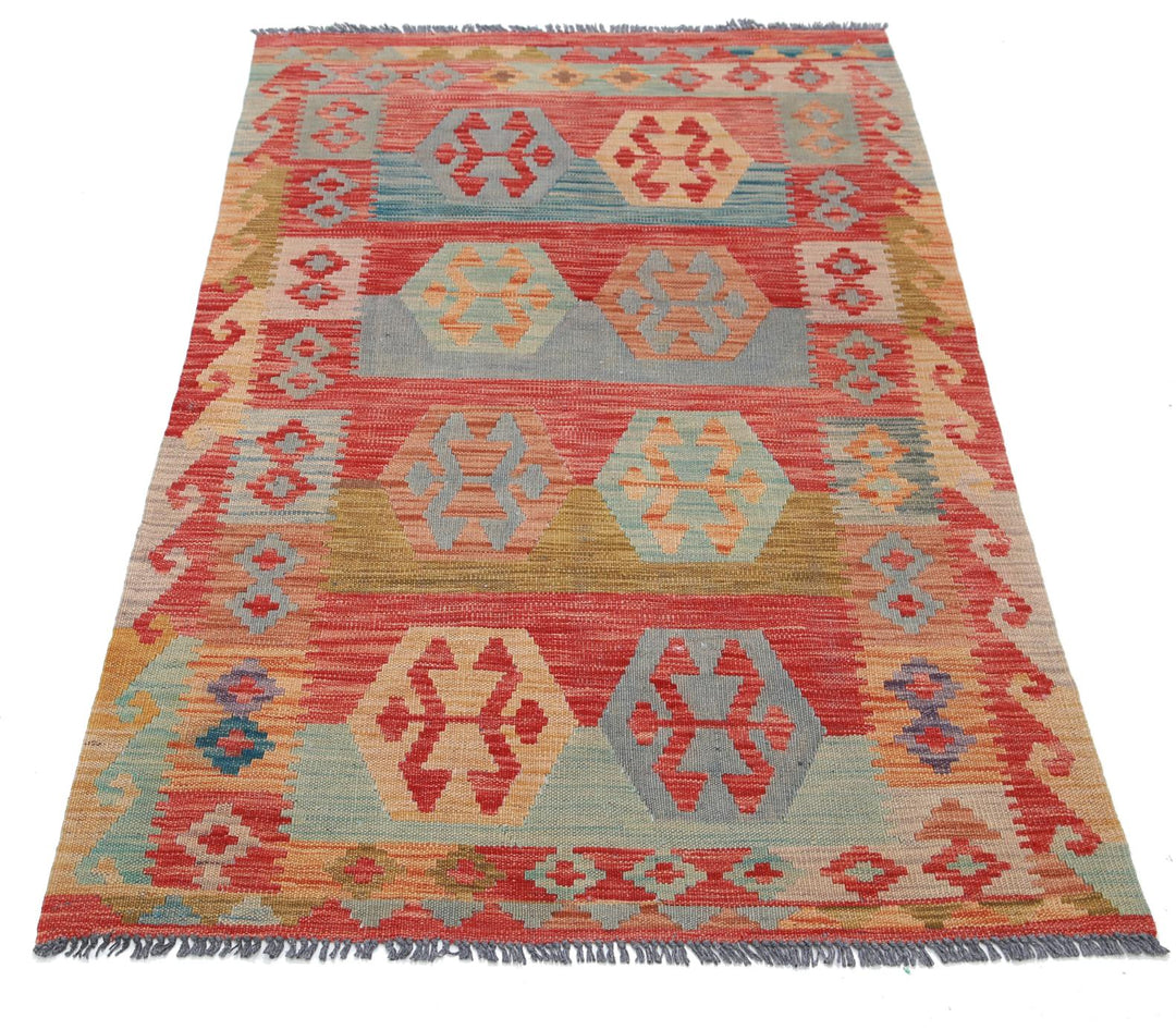 Kilim 3’ 2″ x 5’ 3″ - No. AV21848 - ALRUG Rug Store