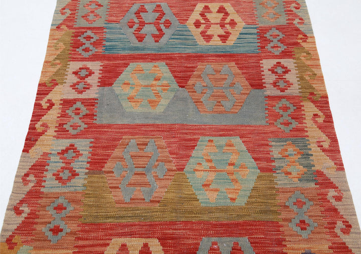 Kilim 3’ 2″ x 5’ 3″ - No. AV21848 - ALRUG Rug Store