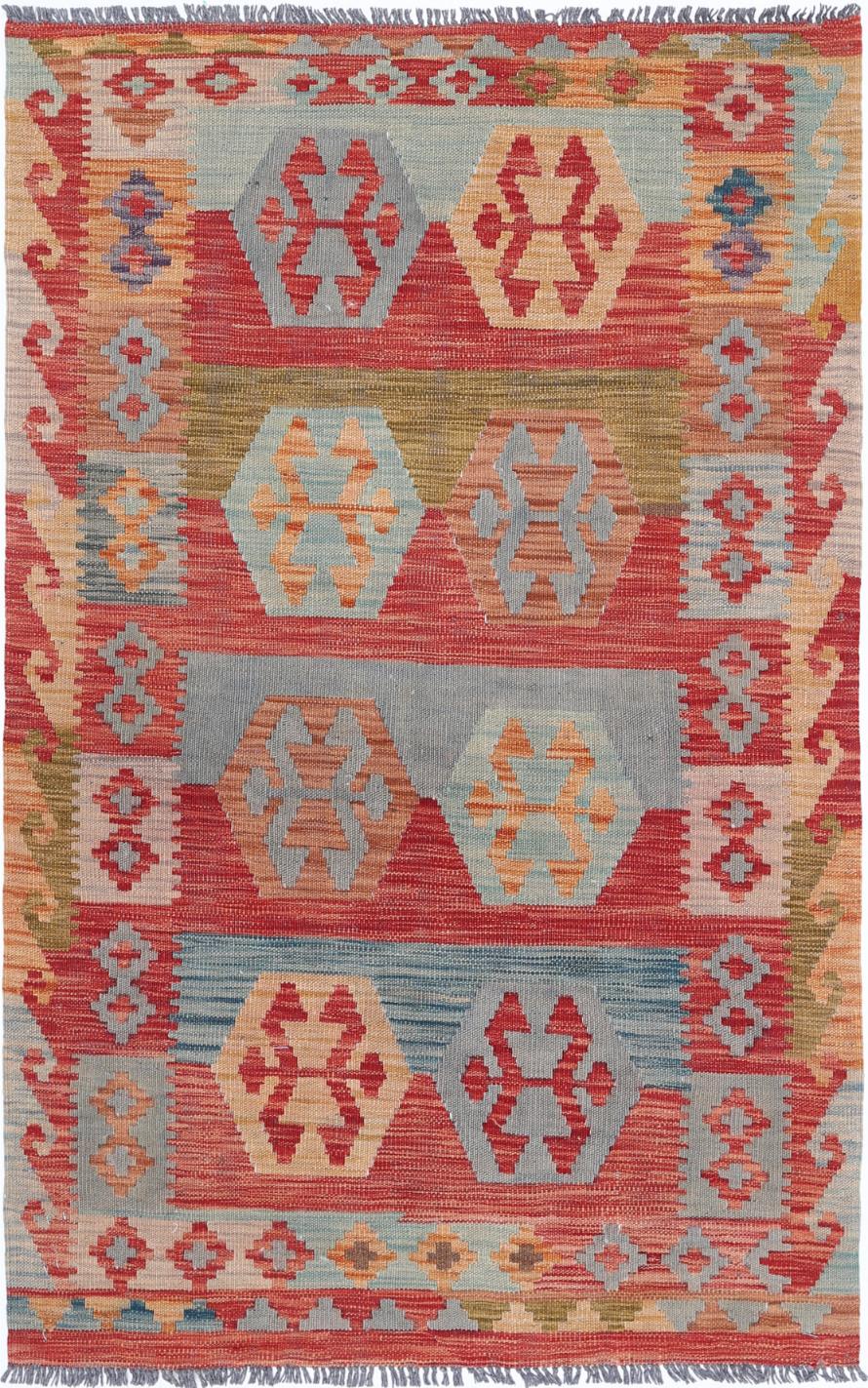 Kilim 3’ 2″ x 5’ 3″ - No. AV21848 - ALRUG Rug Store
