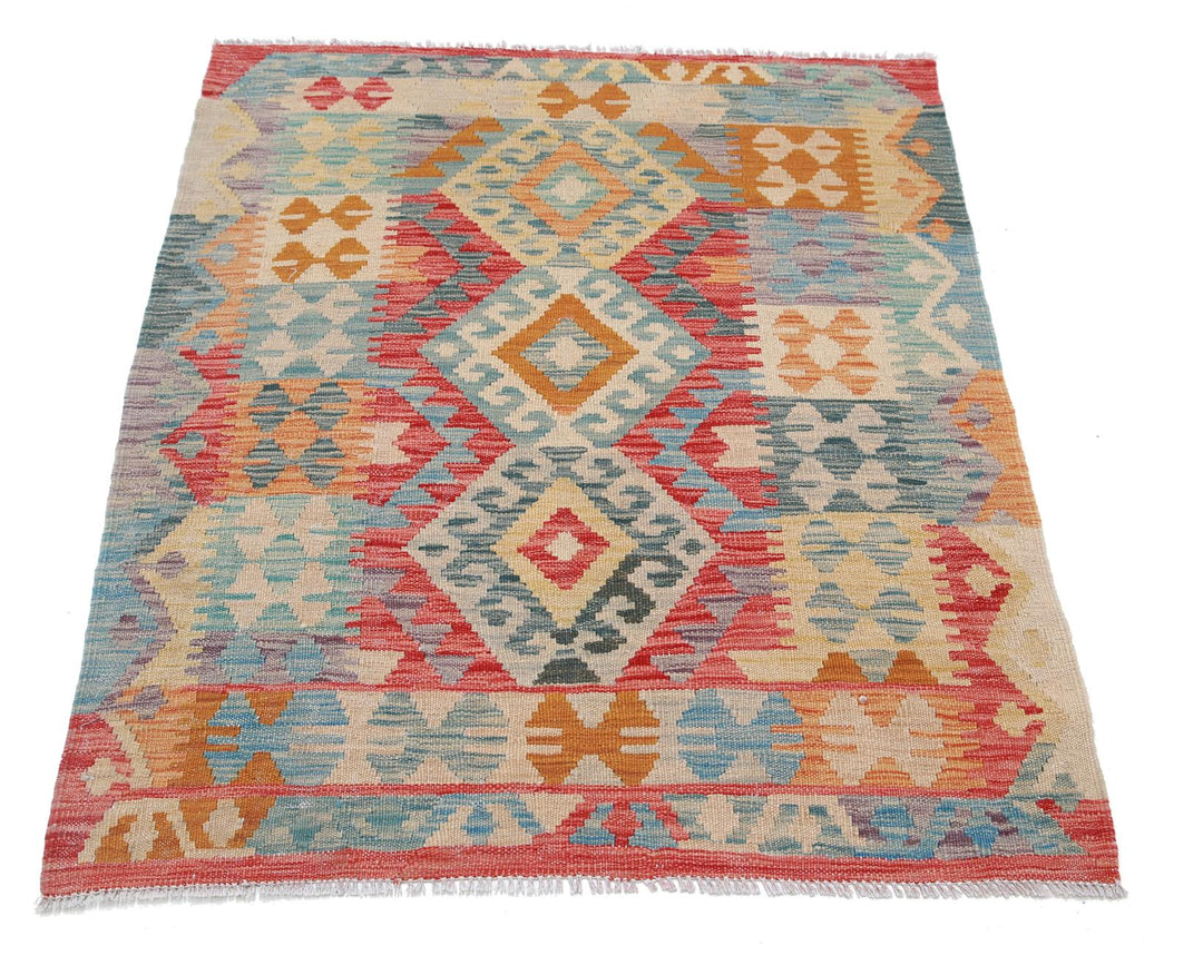 Kilim 3’ 3″ x 4’ 4″ - No. AV32428 - ALRUG Rug Store