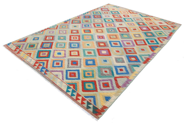 Kilim 6’ 6″ x 9’ 11” - No. AV23109 - ALRUG Rug Store