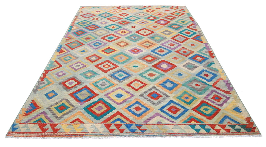 Kilim 6’ 6″ x 9’ 11” - No. AV23109 - ALRUG Rug Store