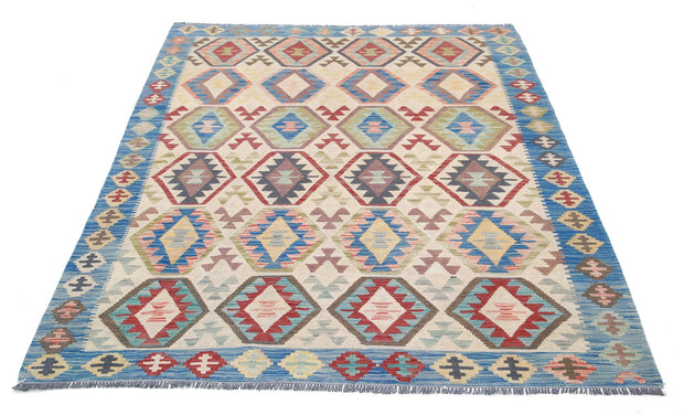 Kilim 5’ 1″ x 6’ 7″ - No. AV98601 - ALRUG Rug Store