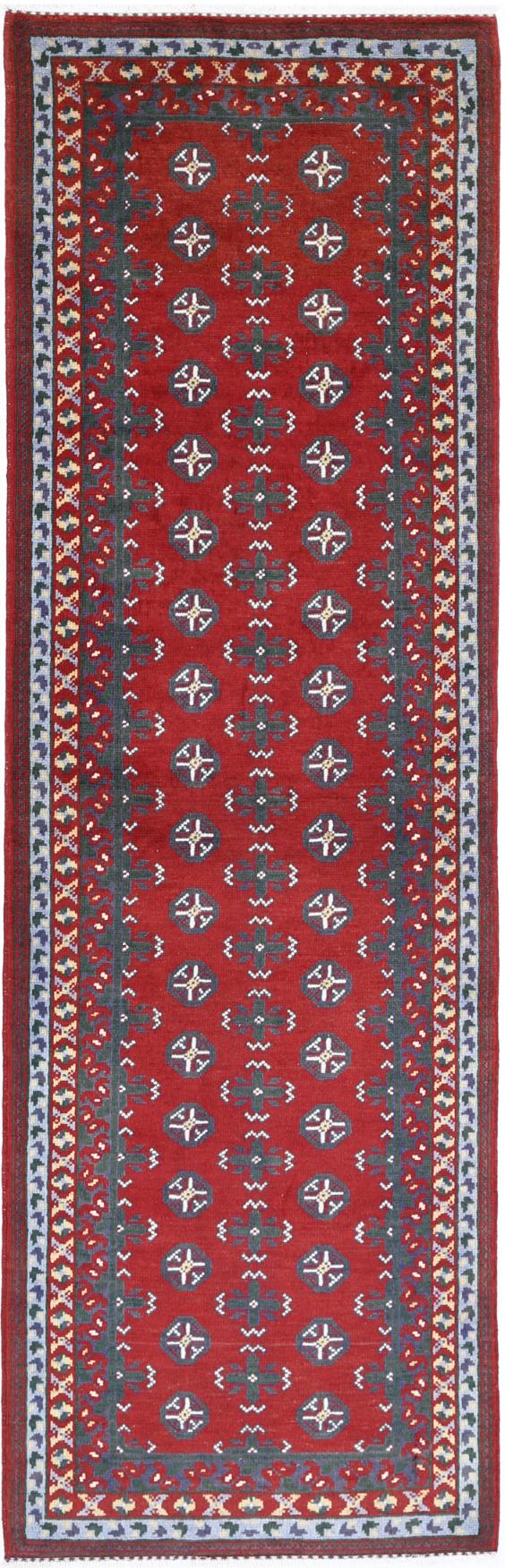 Red Pakistani Tribal Rug 2'10" x 9'8" Hand-Knotted