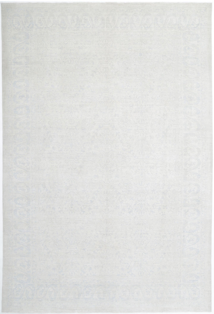 Ivory Pakistani Serenity Rug 12'2" x 18'4" Hand-Knotted