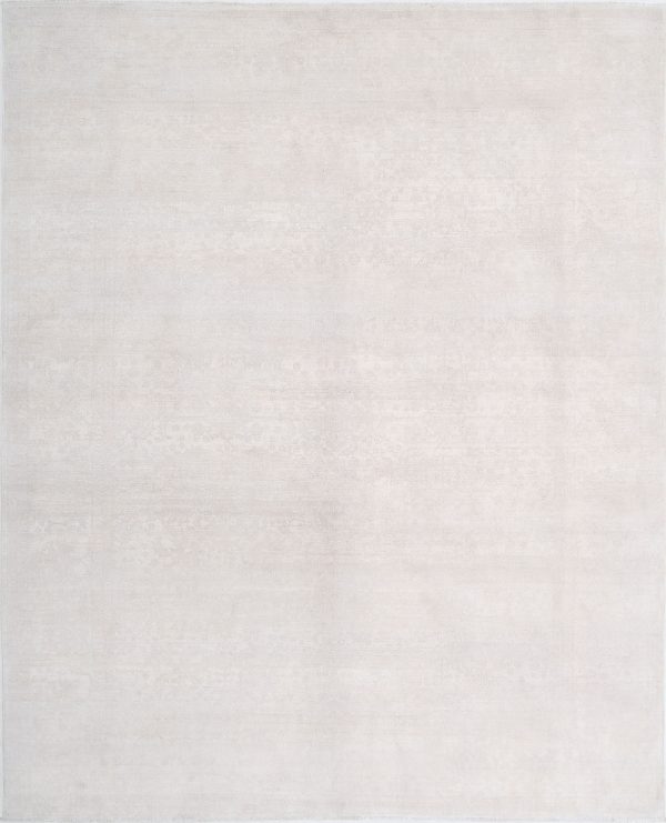 Ivory Pakistani Ariana Rug 8'1" x 9'10" Hand-Knotted