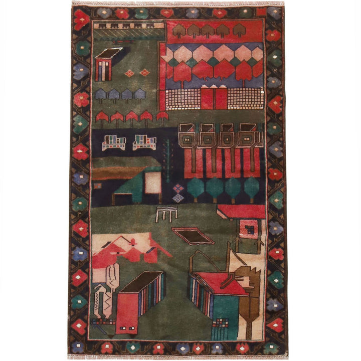 Pictorial Rug 2'8" x 4'6" - No. AL17674