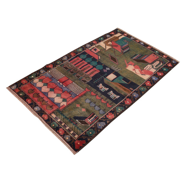 Pictorial Rug 2'8" x 4'6" - No. AL17674