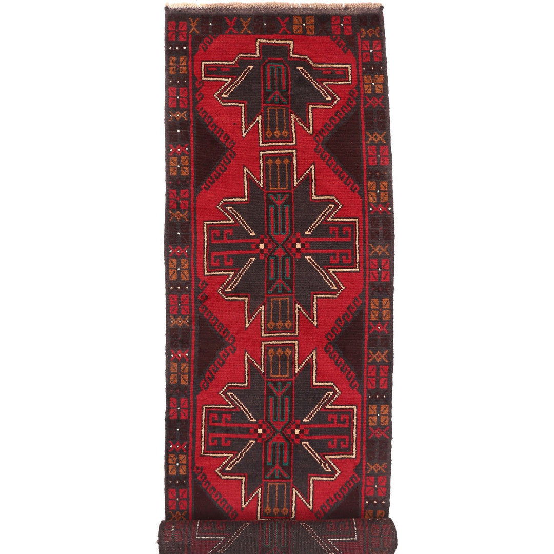 Baluchi Runner 2' 4 x 9' 6 (ft) - No. AL25058 - ALRUG Rug Store