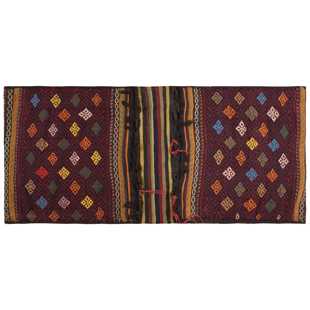 Afghan Saddle Bag Rug 2'1" x 4'9" Hand-Knotted