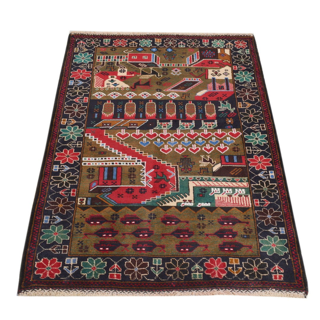 Pictorial Rug 3' x 4'5" - No. AL49586