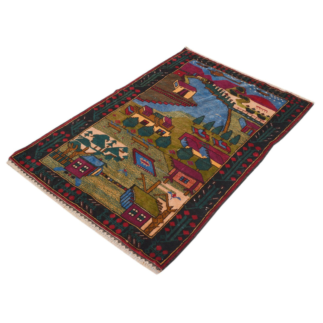 Pictorial Rug 2' 9" x 4' 4" - No. AL77149