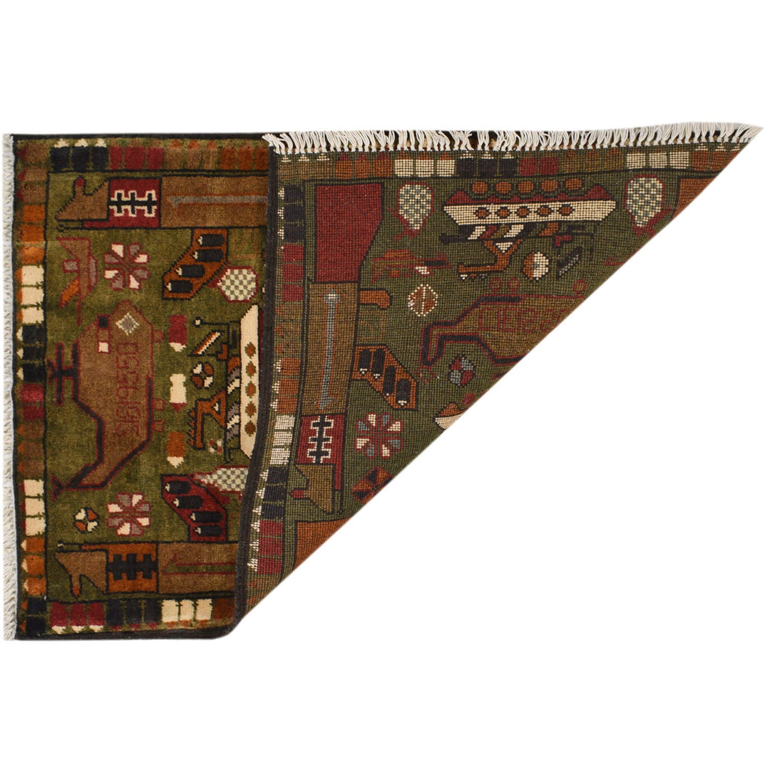 Afghan War Rug 2' x 2' 8" - No. AL22694
