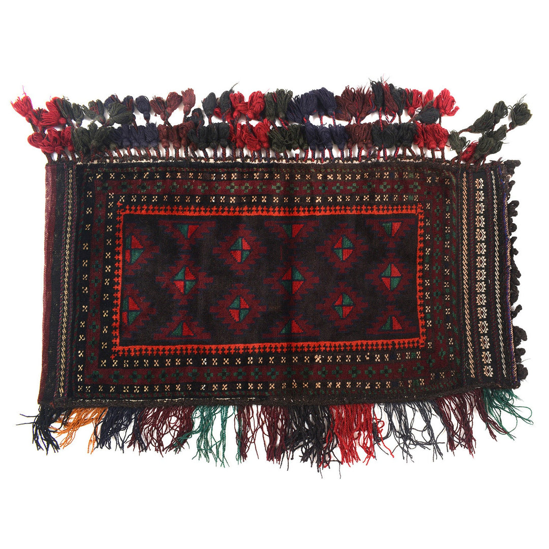 Afghan Balisht Rug 1' 9" x 3' 6" Hand-Knotted