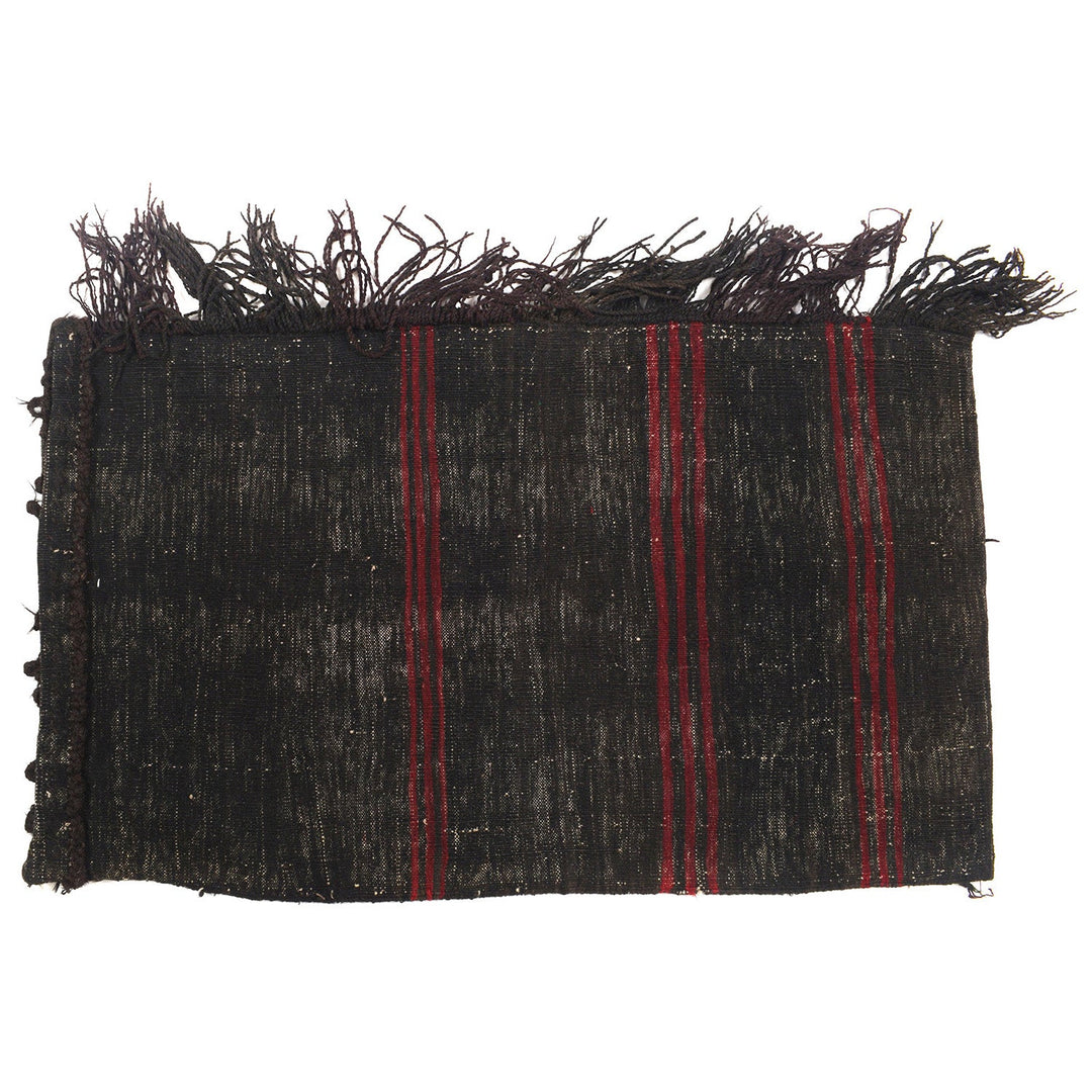 Black Afghan Balisht Rug 2' x 3' 5" Hand-Knotted detail