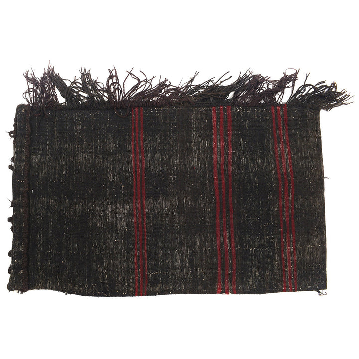 Black Afghan Balisht Rug 2' x 3' 5" Hand-Knotted detail