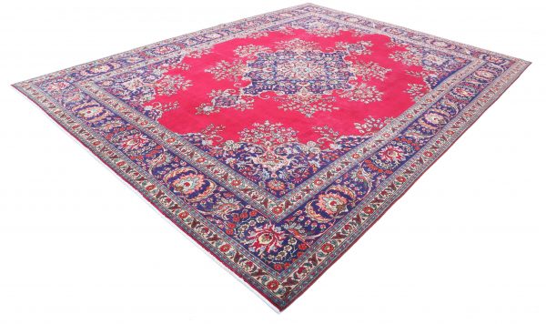 Red Afghan Mahal Rug 9'11" x 13'3" Hand-Knotted view 9