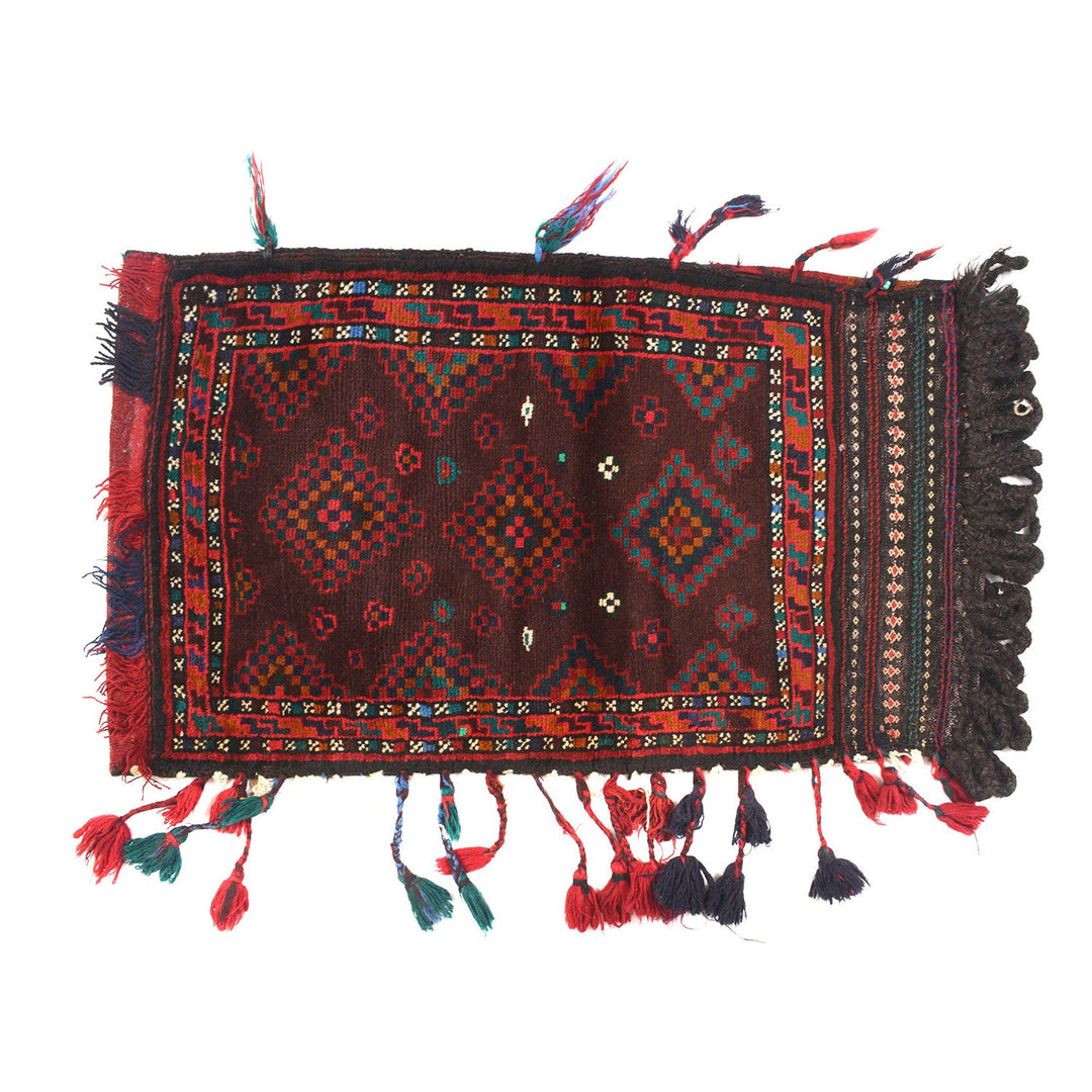 Afghan Balisht Rug 1' 9" x 3' 2" Hand-Knotted