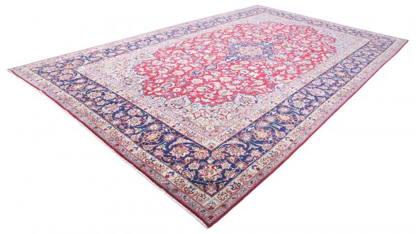 Red Afghan Mahal Rug 9'7" x 16'1" Hand-Knotted view