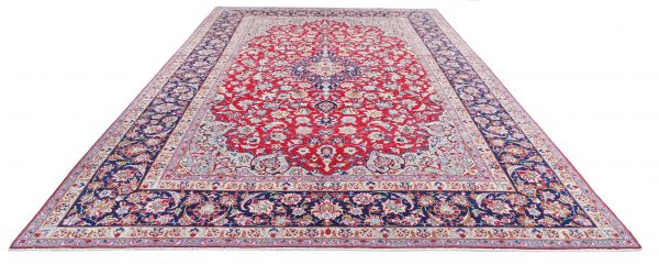 Red Afghan Mahal Rug 9'7" x 16'1" Hand-Knotted view 10