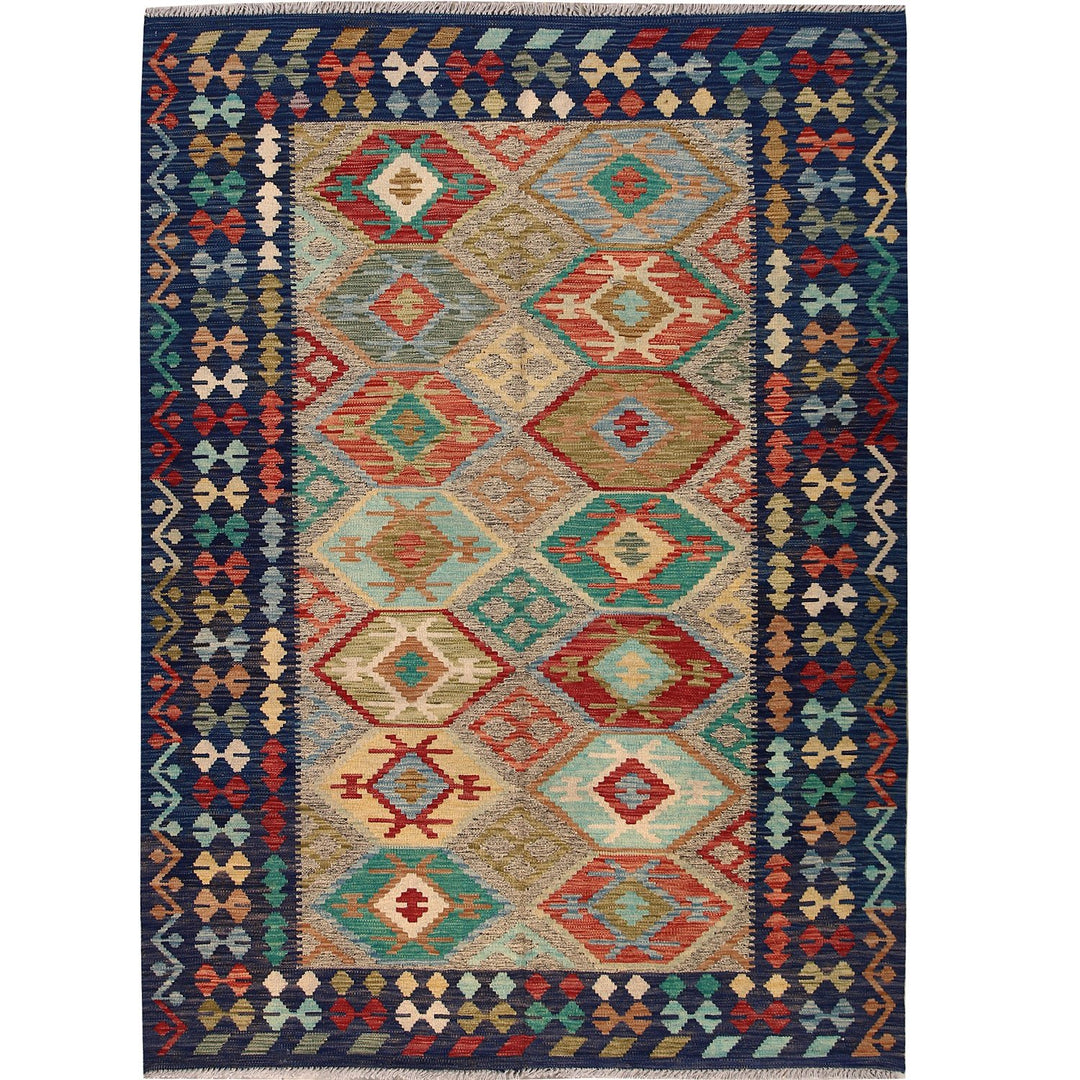 Vegetable Kilim 5' 8 x 8' 2 (ft) - No. AL33798 - ALRUG Rug Store