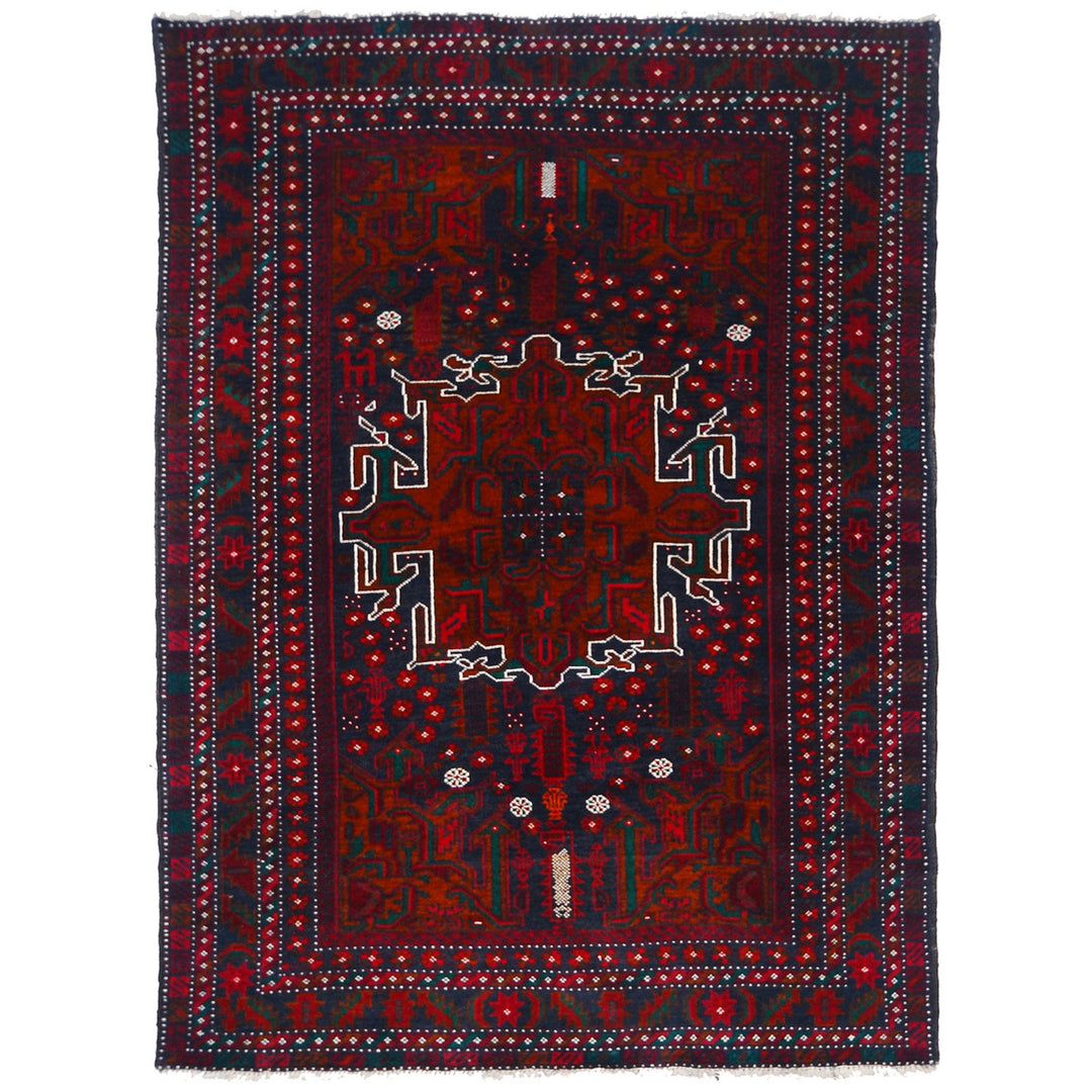 Baluchi Rug 4' 1" x 5' 9" (ft) - No. AL98114 - ALRUG Rug Store