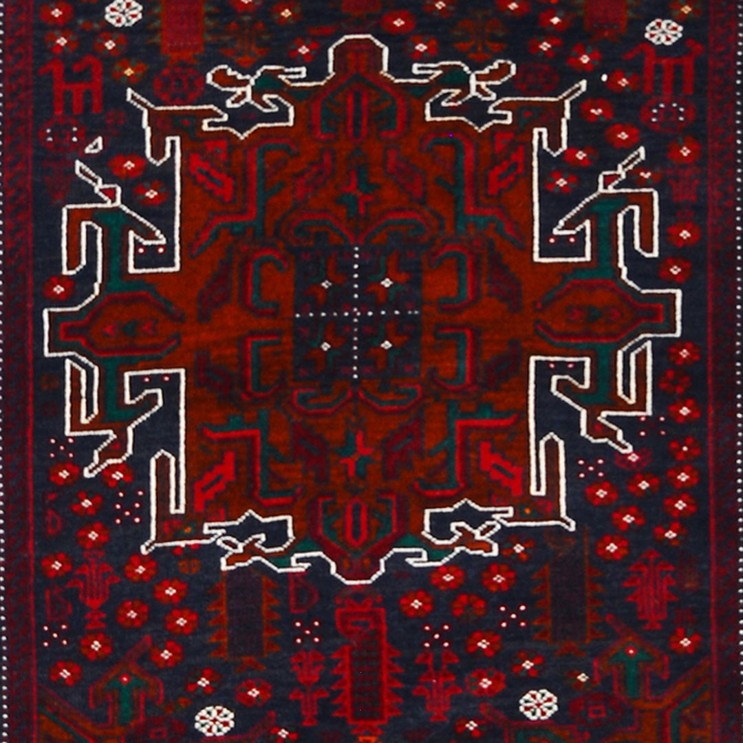 Baluchi Rug 4' 1" x 5' 9" (ft) - No. AL98114 - ALRUG Rug Store