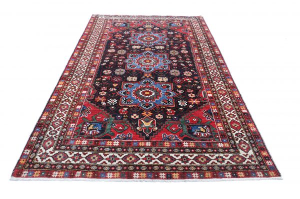 Black Baluch Oriental Rug 5'5" x 9'9" Hand-Knotted view 10