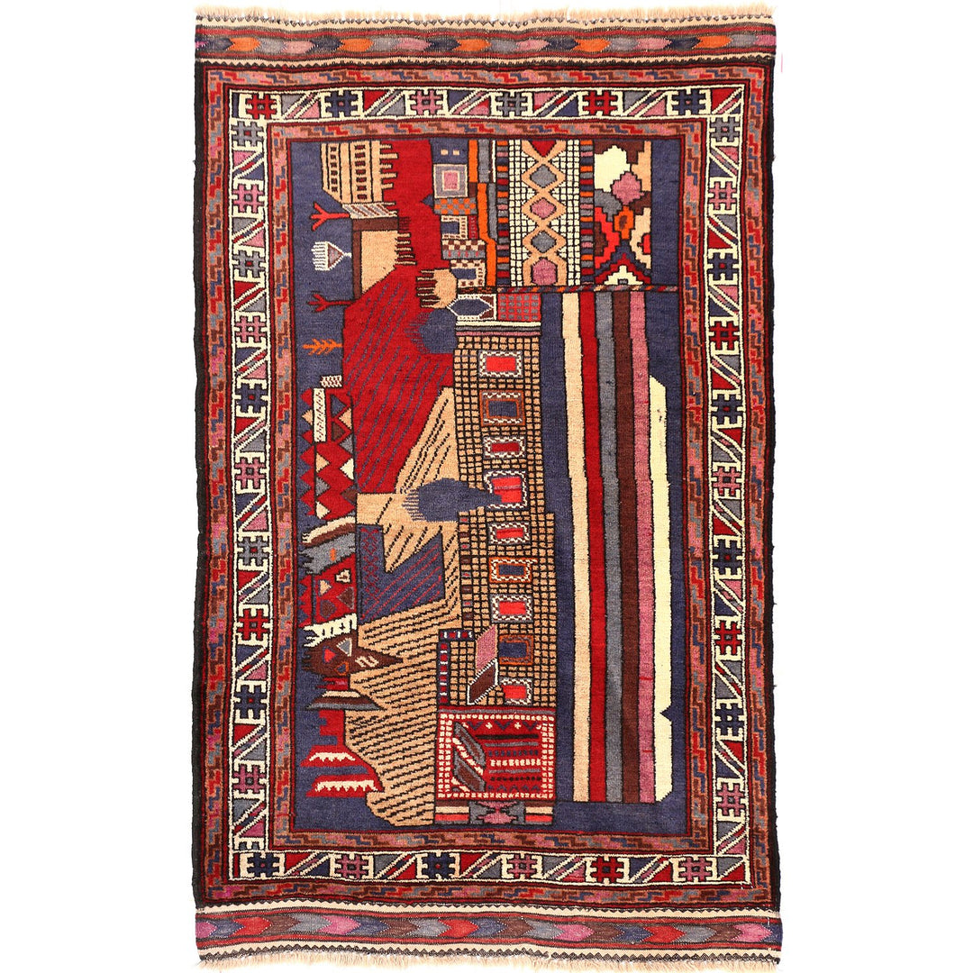 Prayer Rug 2' 7 x 4' (ft) - No. AL41156 - ALRUG Rug Store