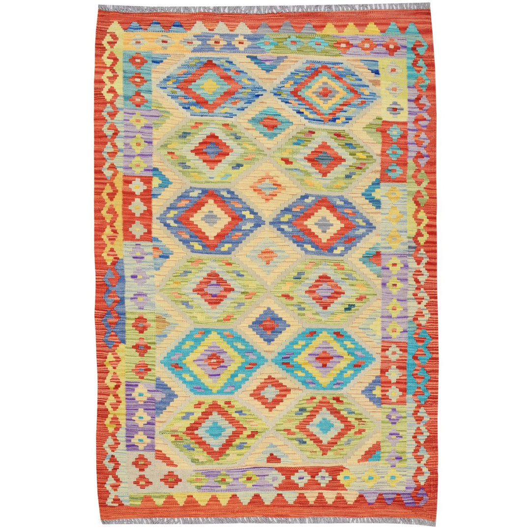 Vegetable Kilim 3' x 4' 7" (ft) - No. AL10954 - ALRUG Rug Store