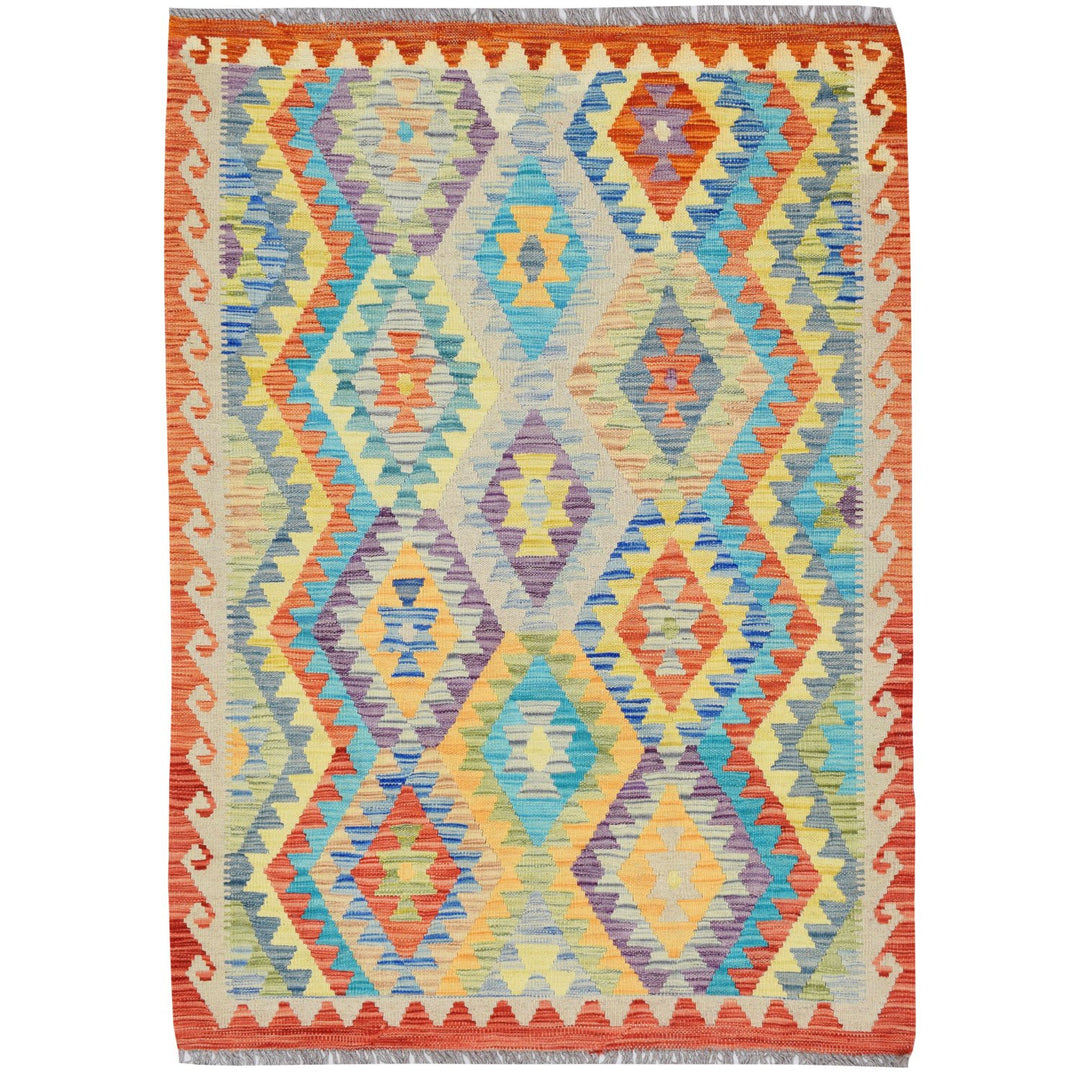 Vegetable Kilim 3' 4"  x 4' 7" (ft) - No. AL16815 - ALRUG Rug Store