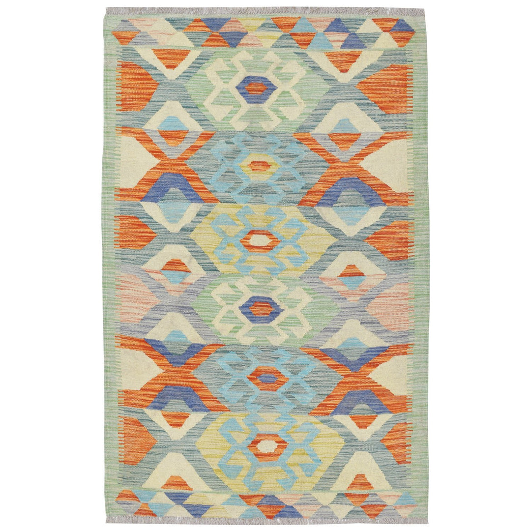 Vegetable Kilim 3'  x 4' 8" (ft) - No. AL21175 - ALRUG Rug Store