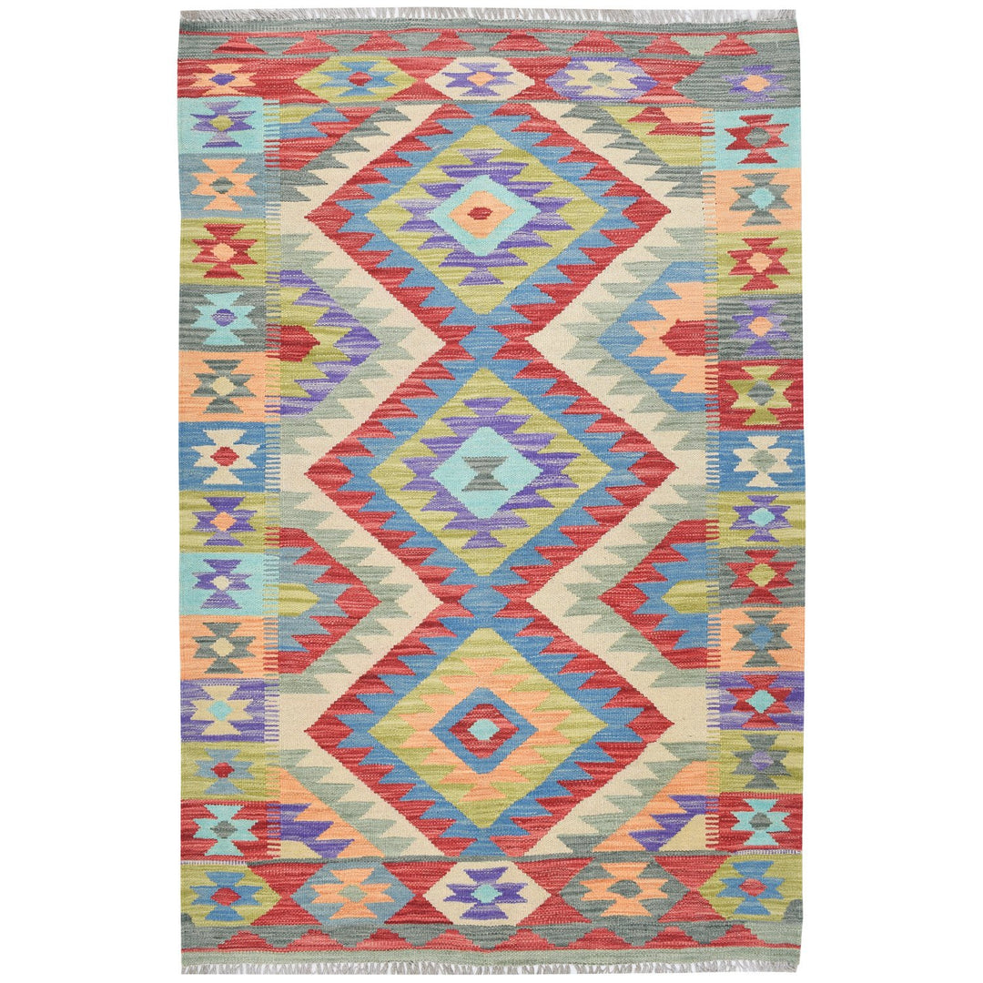 Vegetable Kilim 3' 3"  x  5' 1" (ft) - No. AL75694 - ALRUG Rug Store
