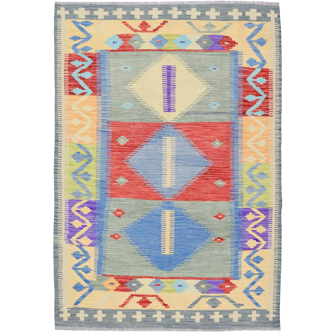 Vegetable Kilim 3' 5"  x  5' 1" (ft) - No. AL70548 - ALRUG Rug Store